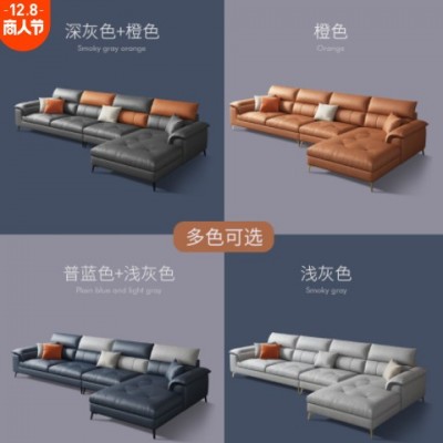 轻奢沙发简约现代布艺沙发极简多功能沙发意式科技布沙发实木家具