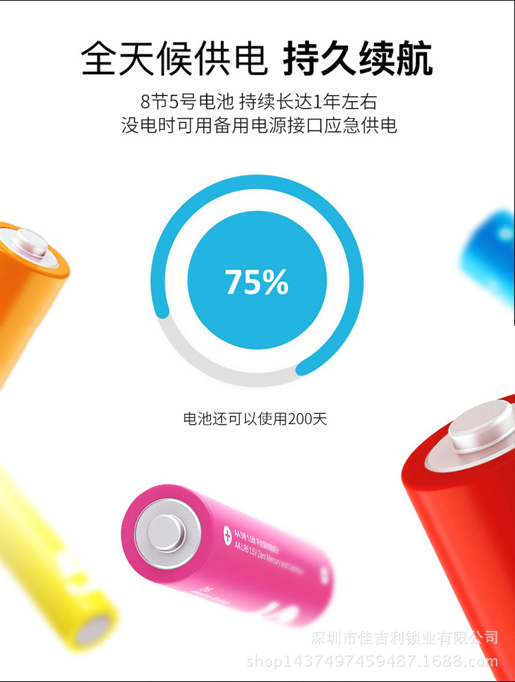 厂家直销 指纹锁 家用智能指纹锁 量大可面谈示例图15