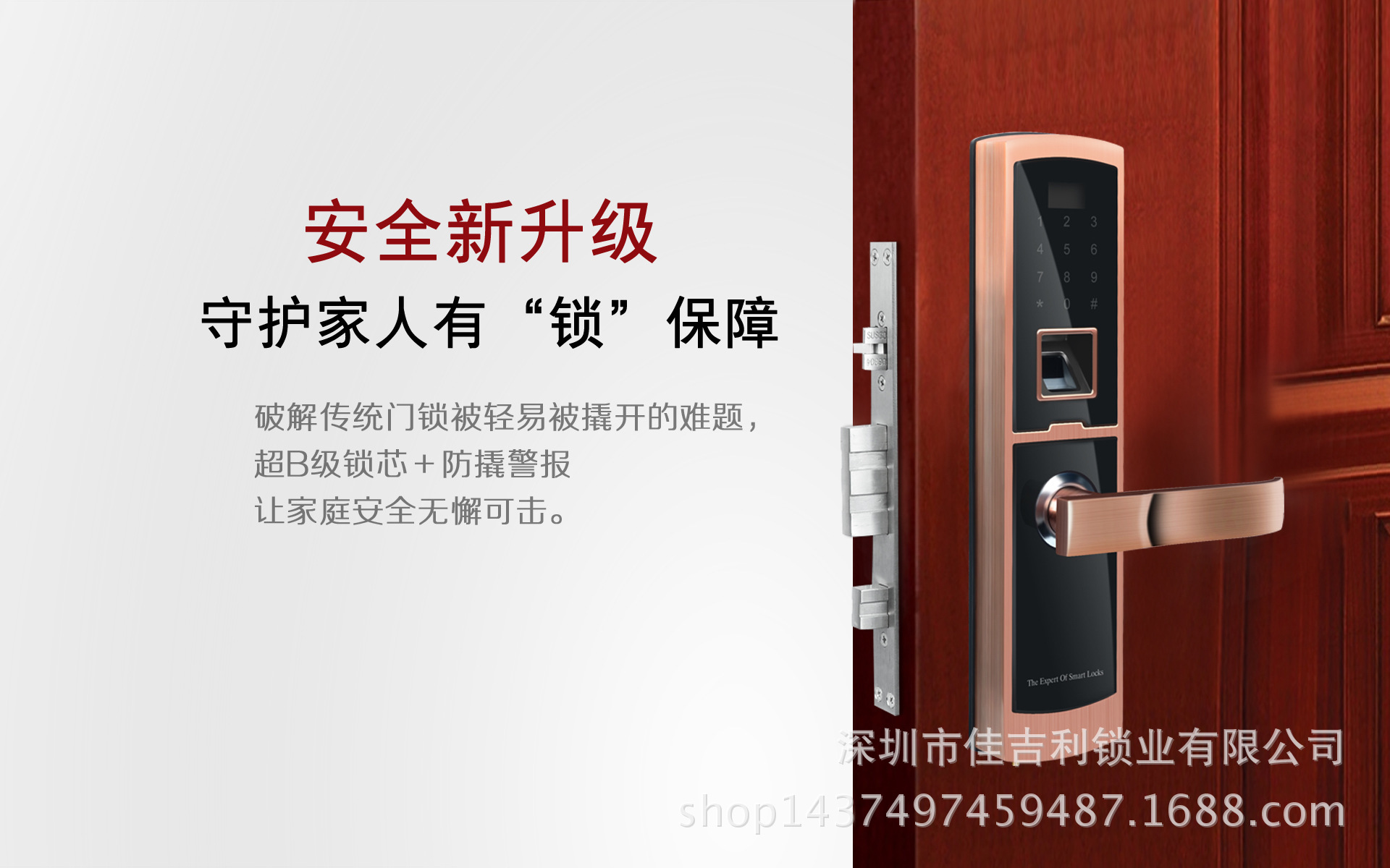 别墅家庭专用指纹锁 厂家直销 量大价格可面议示例图5
