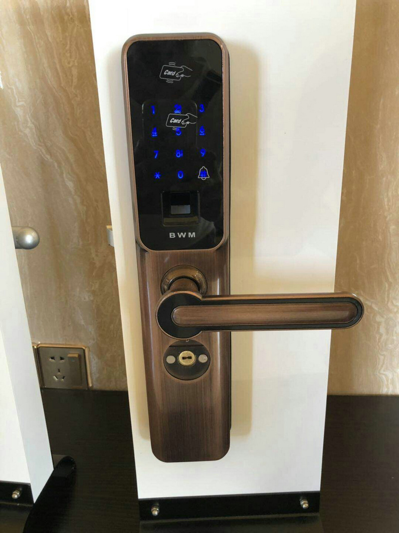 家用进户门指纹密码锁 防盗门锁智能锁大门锁 全自动指纹锁外壳示例图121