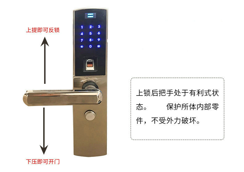 厂家直销指纹锁密码锁刷卡感应智能家用防盗门锁远程临时秘钥APP示例图141