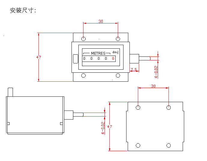 厂家直销蓝茵JZ11-5五位计米器 墙壁纸上胶机 墙纸涂胶机示例图5