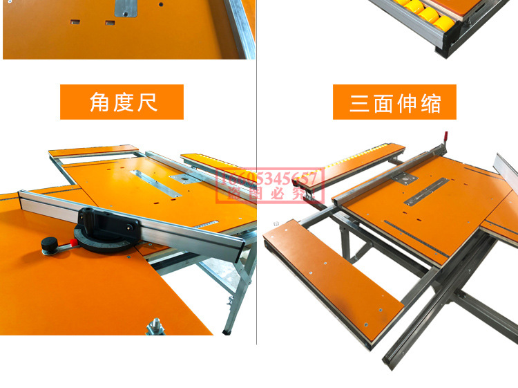 木工家装小型裁板锯便携式推台锯简易款可折叠小型精密子母锯台示例图7
