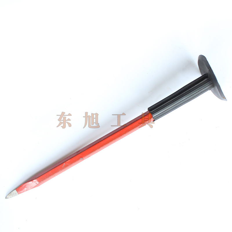 厂家直销石工凿 高碳钢胶套六棱扁头凿子 五金工具木工建筑挖槽器示例图14