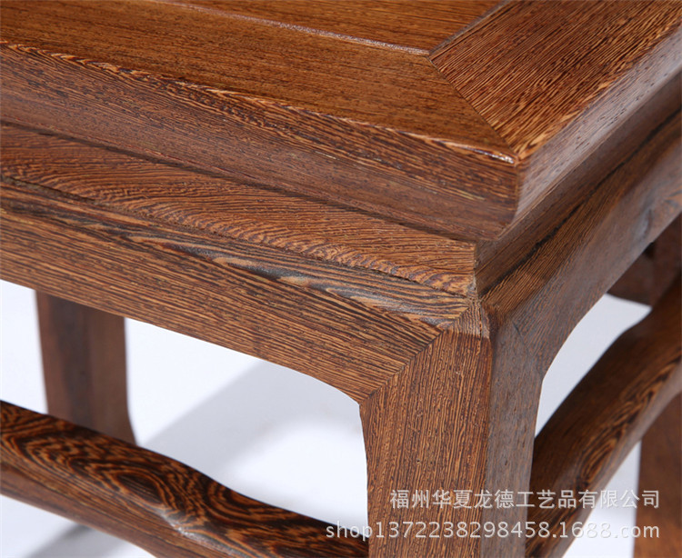 鸡翅木家具简约中式仿古矮凳实木凳红木小方凳勾角凳家用换鞋凳子示例图10