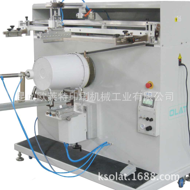 300mm水桶油漆桶丝印机 单色半自动曲面丝印机示例图1