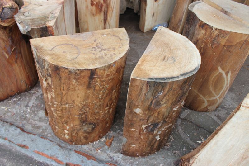 福建闽侯实木大板桌面支架支撑架原木墩子办公桌腿凳配套支架批发示例图15