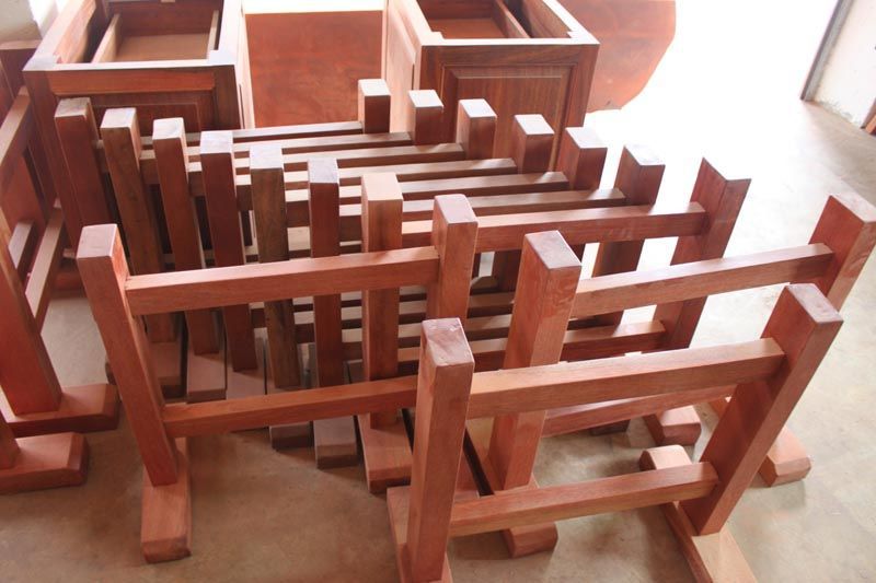 福建闽侯实木大板桌面支架支撑架原木墩子办公桌腿凳配套支架批发示例图12