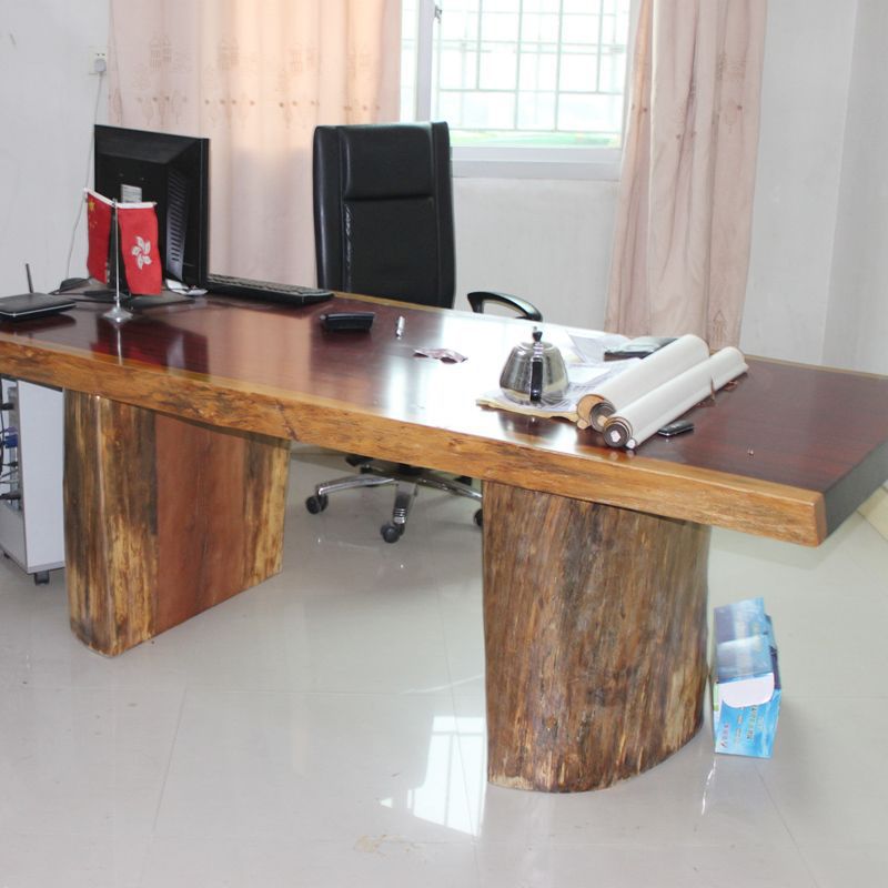 福建闽侯实木大板桌面支架支撑架原木墩子办公桌腿凳配套支架批发示例图20