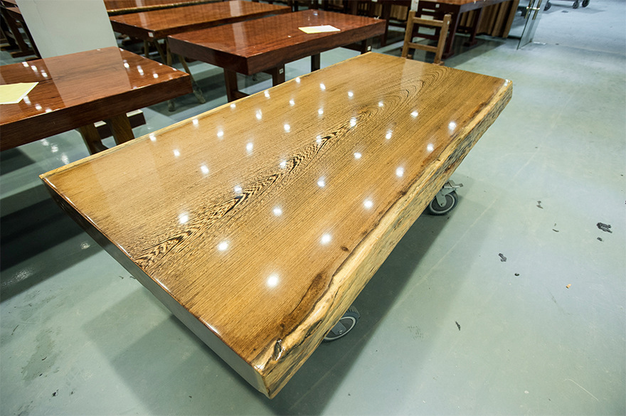 非洲鸡翅木大板桌 实木大班台 原木餐桌画案尺寸200-（98-92）-10示例图8