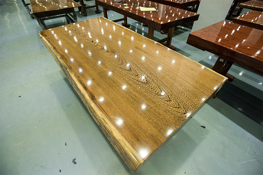 非洲鸡翅木大板桌 实木大班台 原木餐桌画案尺寸200-（98-92）-10示例图7