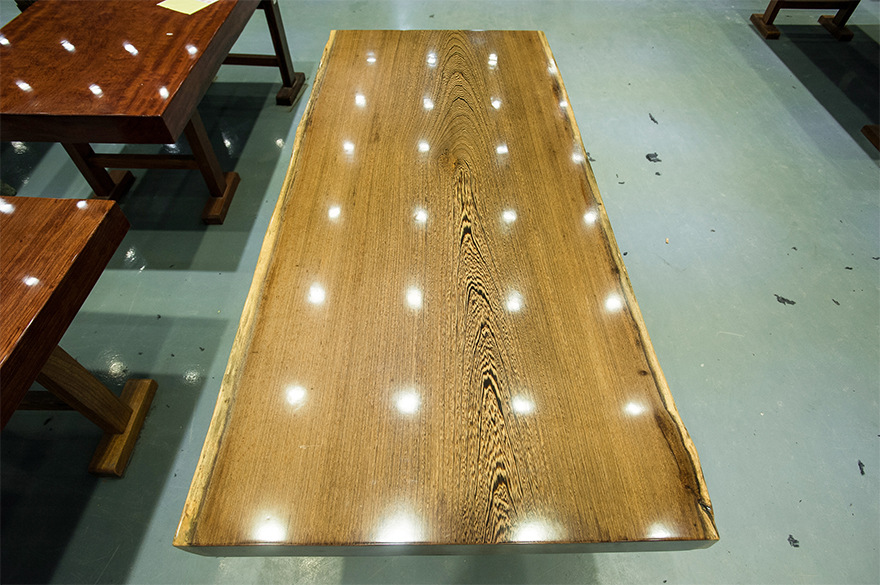 非洲鸡翅木大板桌 实木大班台 原木餐桌画案尺寸200-（98-92）-10示例图9