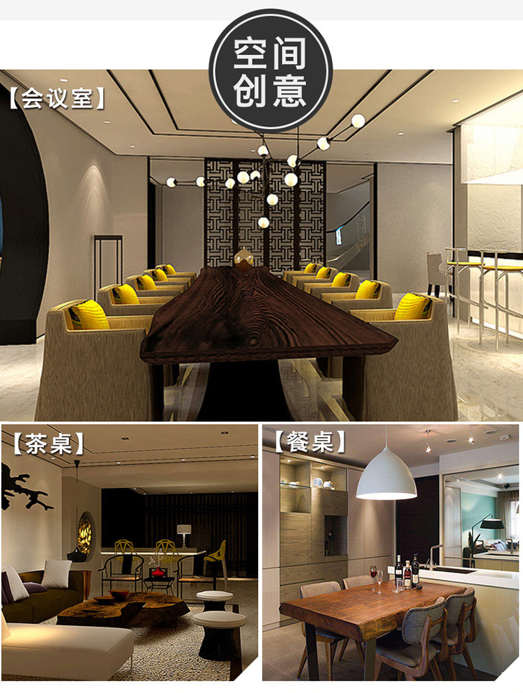 华夏龙德轩非洲红花梨官帽椅仿古家具实木大板桌配套原木太师椅子示例图6