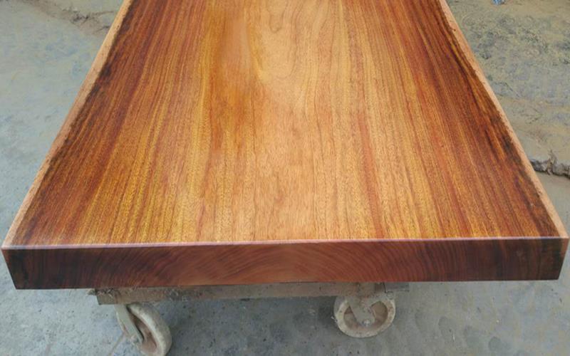 奥坎实木大板桌非洲绿心檀原木根雕大班台简约画案餐桌送工字架示例图10