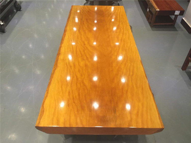 非洲黄花梨大板 实木整体树桩大班台办公桌 原木根雕画案餐桌茶桌示例图9