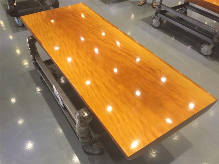 非洲黄花梨大板 实木整体树桩大班台办公桌 原木根雕画案餐桌茶桌示例图7