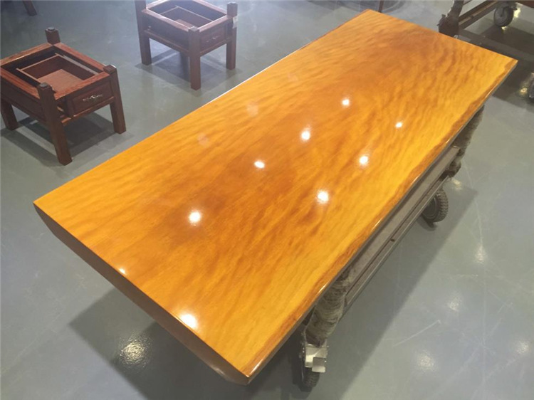 非洲黄花梨大板 实木整体树桩大班台办公桌 原木根雕画案餐桌茶桌示例图8