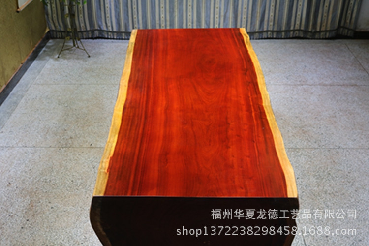 红花梨实木大板平桌原木整体桌办公桌连体茶桌茶台可定做大班台示例图16