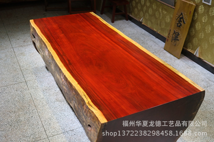 红花梨实木大板平桌原木整体桌办公桌连体茶桌茶台可定做大班台示例图18