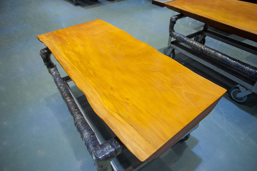 非洲黄花梨根雕实木大板 原木大班台客厅画案餐桌多功能大板桌示例图6