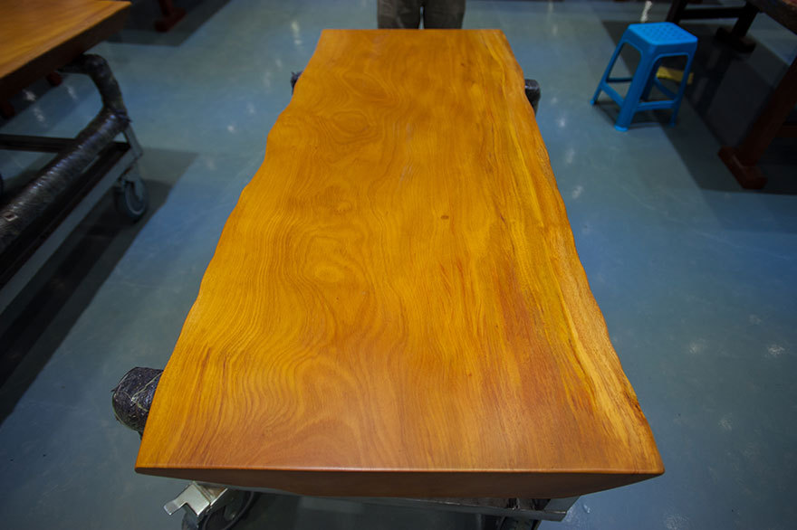 非洲黄花梨根雕实木大板 原木大班台客厅画案餐桌多功能大板桌示例图9