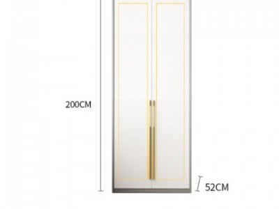轻奢衣柜简约现代小户型家用卧室经济型组装收纳两三门衣柜图3