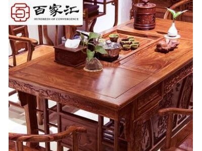 供应_花梨木茶桌红木家具新中式茶桌椅组合实木仿古茶台泡茶桌功夫茶几
