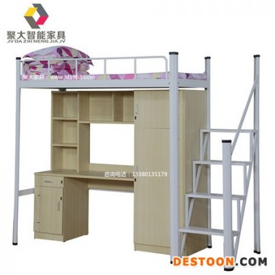 渭南上下铺铁床_渭南学生床_卡式连接_聚大智能家具