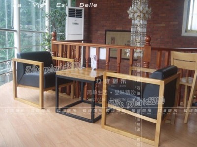 江苏常州奶茶店茶几(甜品店茶几)实木茶几定制图1