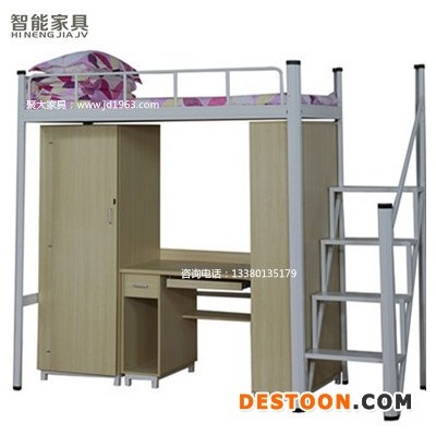 奉贤上下铺铁床供应_奉贤宿舍床厂家_聚大智能家具公司