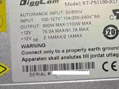 DiggCom ST-PS1100-RD 1100W 服务器 工控机 冗余电源模块图1