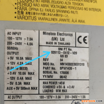 S26113-E412-V20 MN145S2CSE01310 SPW1439-1 工控机电源