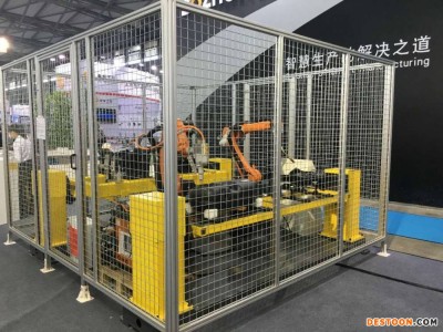 工业机器人围栏防护栏工业铝型材机器人焊接围栏现场安装厂家直销