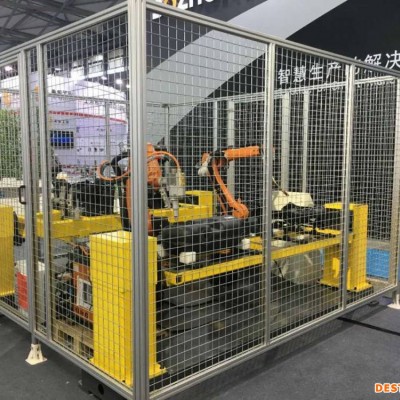 工业机器人围栏防护栏工业铝型材机器人焊接围栏现场安装厂家直销