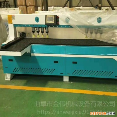 进口激光头 木工机械侧孔机 JW-1320双主轴侧孔机