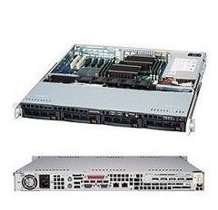 超微 CSE-813MFTQ-520CB 1U四硬盘位热插拨520W电源 服务器机箱