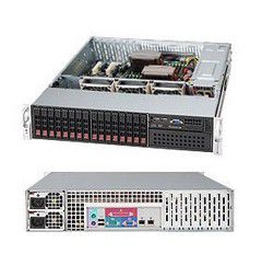 超微 CSE 213A R720LPB 2U 16盘位 2.5寸热插拨冗余 服务器机箱