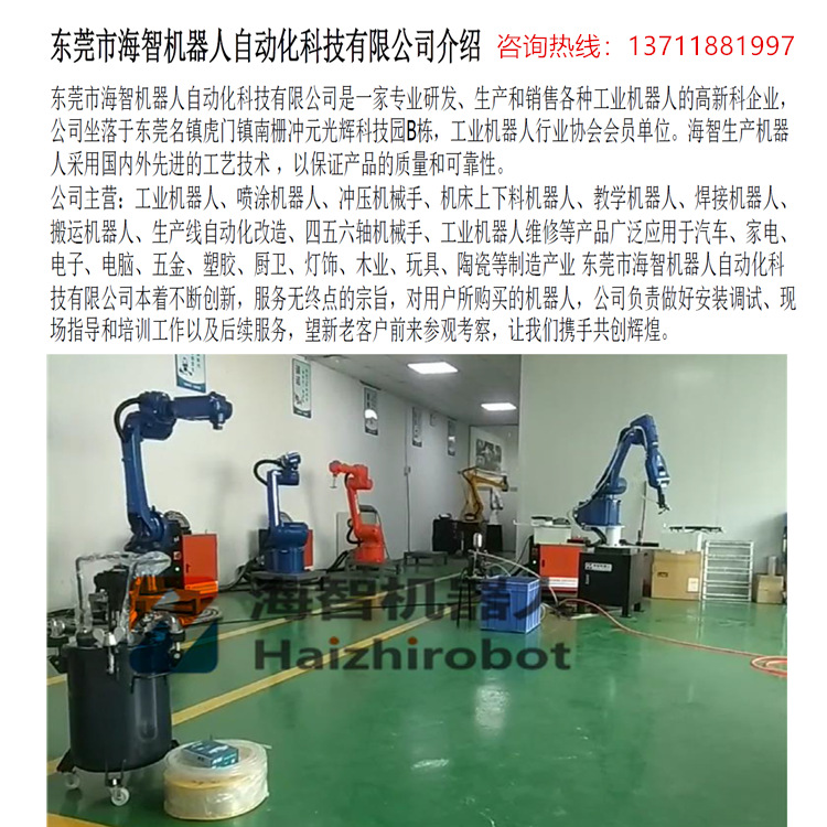 国产广东海智喷涂工业机器人 喷涂油漆机械手应用案例视频 喷涂机示例图9
