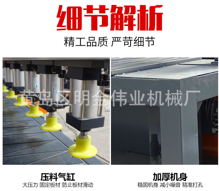 木工全自动激光侧孔机数控智能木工侧打孔板式家具侧孔机示例图3