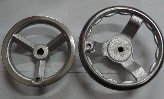 厂家供应铸铁手轮 圆轮镀铬手轮 外径200电镀圆形手柄 机械手轮示例图2