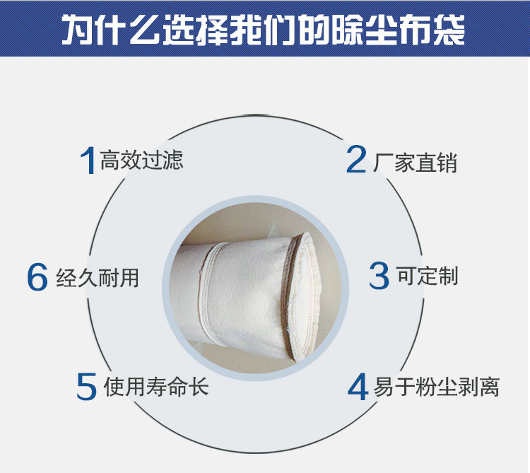 西安   除尘配件 布袋除尘器布袋 常温布袋 中温布袋 高温布袋示例图5