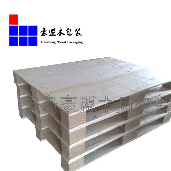 叉车木托盘工厂定做批发单面胶合板四面进叉免熏蒸示例图5