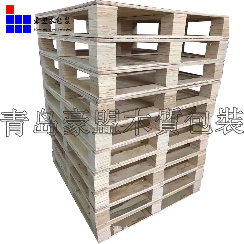 运输托盘静载2吨胶合板托盘四面进叉批发价示例图2