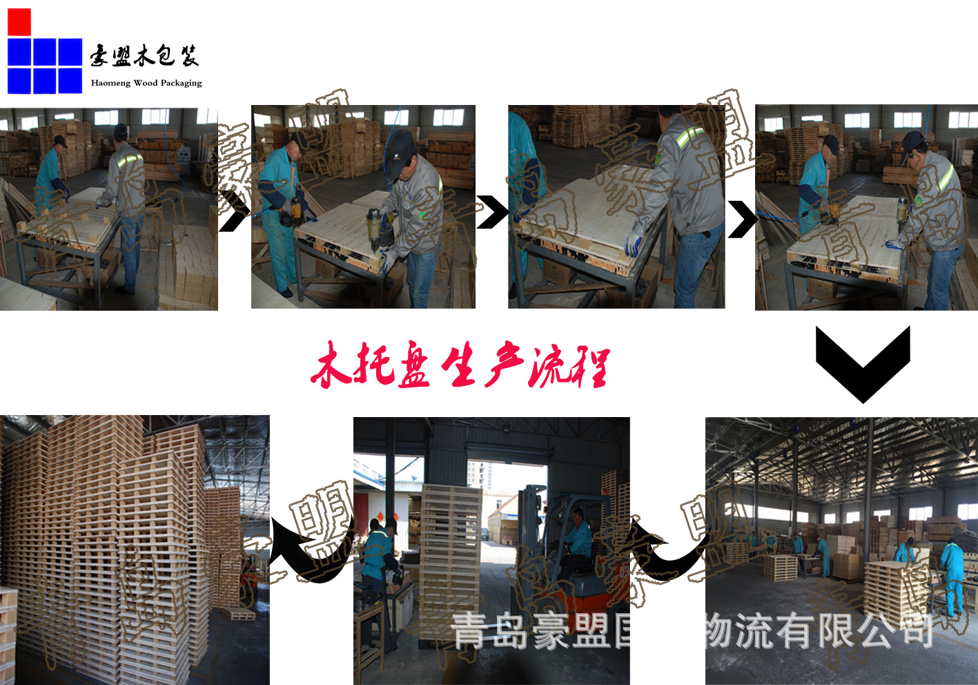 胶合板托盘定做叉车专用 批发价出售标准尺寸载重2吨直销示例图5