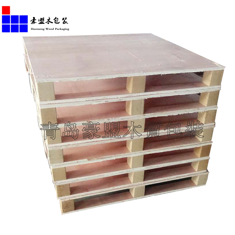 青岛黄岛木托盘胶合板托盘打托缠膜一条龙放心省心示例图4