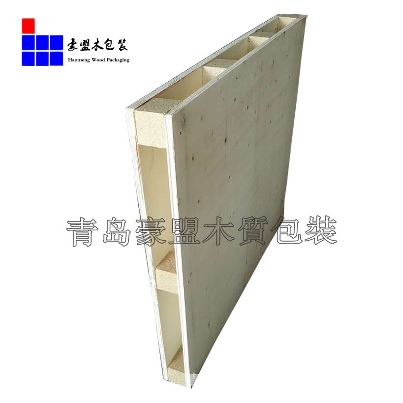青岛黄岛木托盘双面胶合板托盘打托缠膜一条龙服务周到示例图6