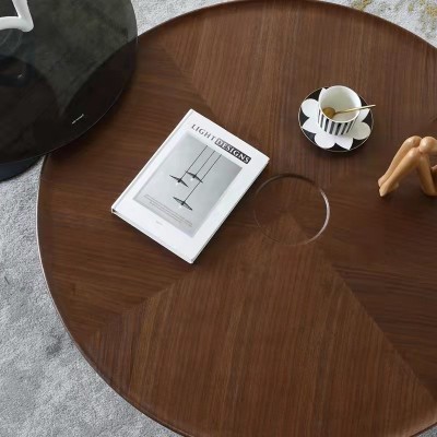 圆形茶几轻奢现代2022设计师网红高级感新款侘寂风客厅家用茶几桌