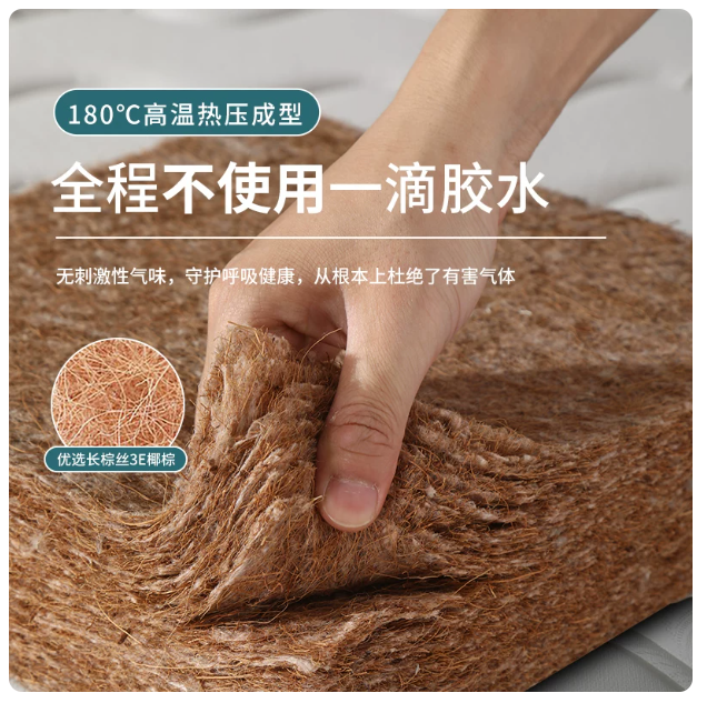 床垫天然椰棕家用卧室10cm棕榈硬垫子儿童护腰护脊棕垫可折叠定制